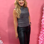 Libra Sparkle Top in Black