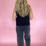 Lightweight Knit Sleeveless Turtleneck Layering Top in Black