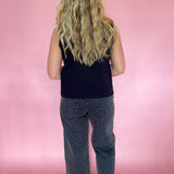 Lightweight Knit Sleeveless Turtleneck Layering Top in Black