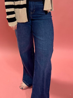Logan Dark Wash Clean Stretch Dad Jean with Hem