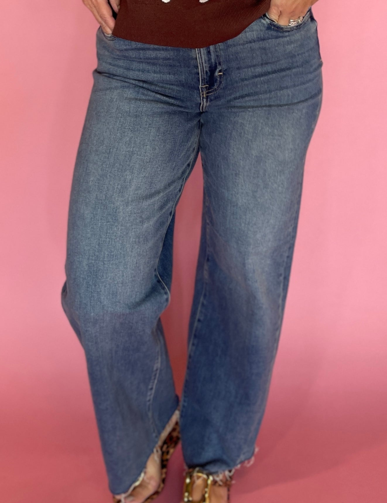 Logan Medium Dark Clean Stretch Dad Jeans