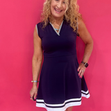 Love Match Collared Tennis Dress in Blue - Shabby 2 Chic Boutiques