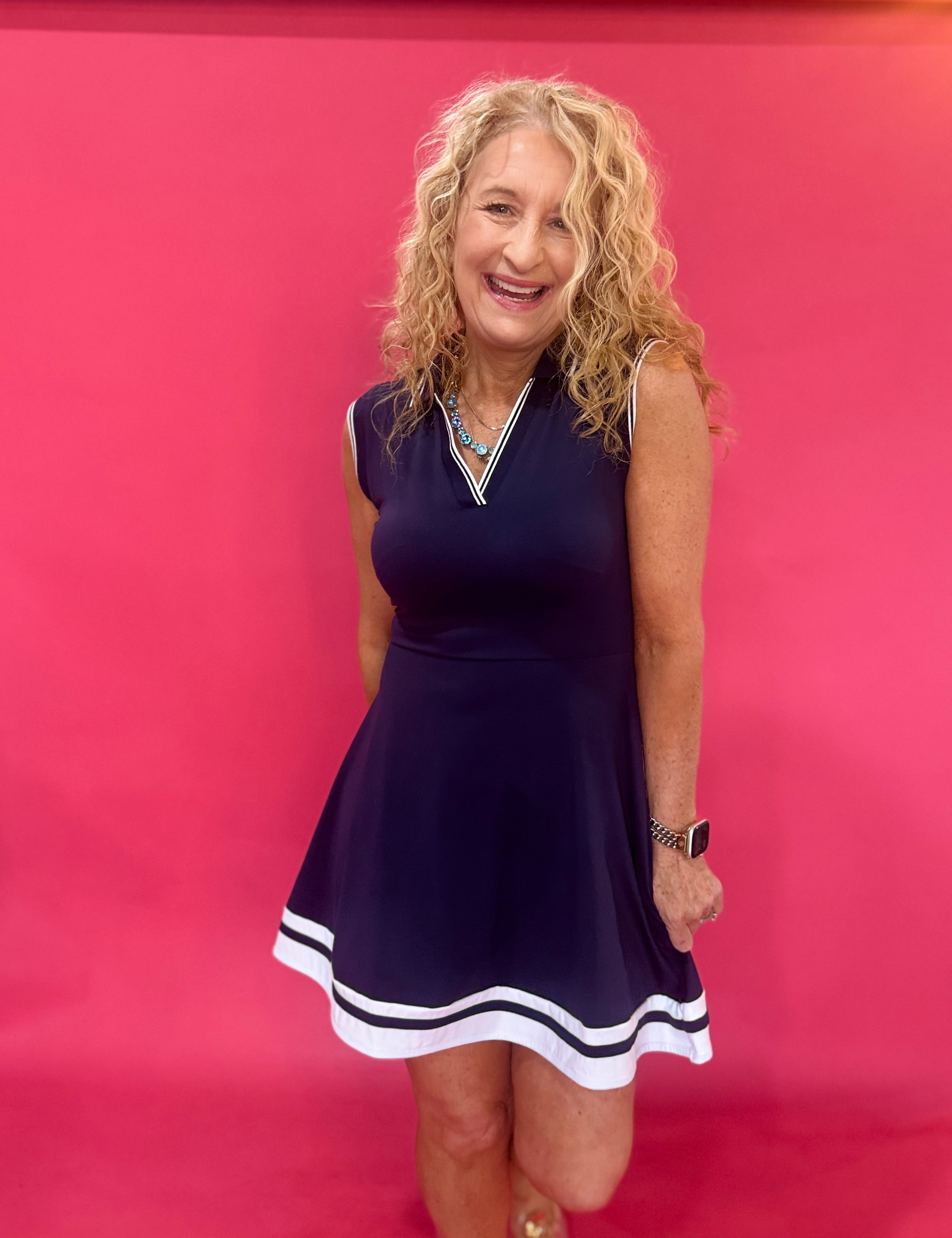 Love Match Collared Tennis Dress in Blue - Shabby 2 Chic Boutiques