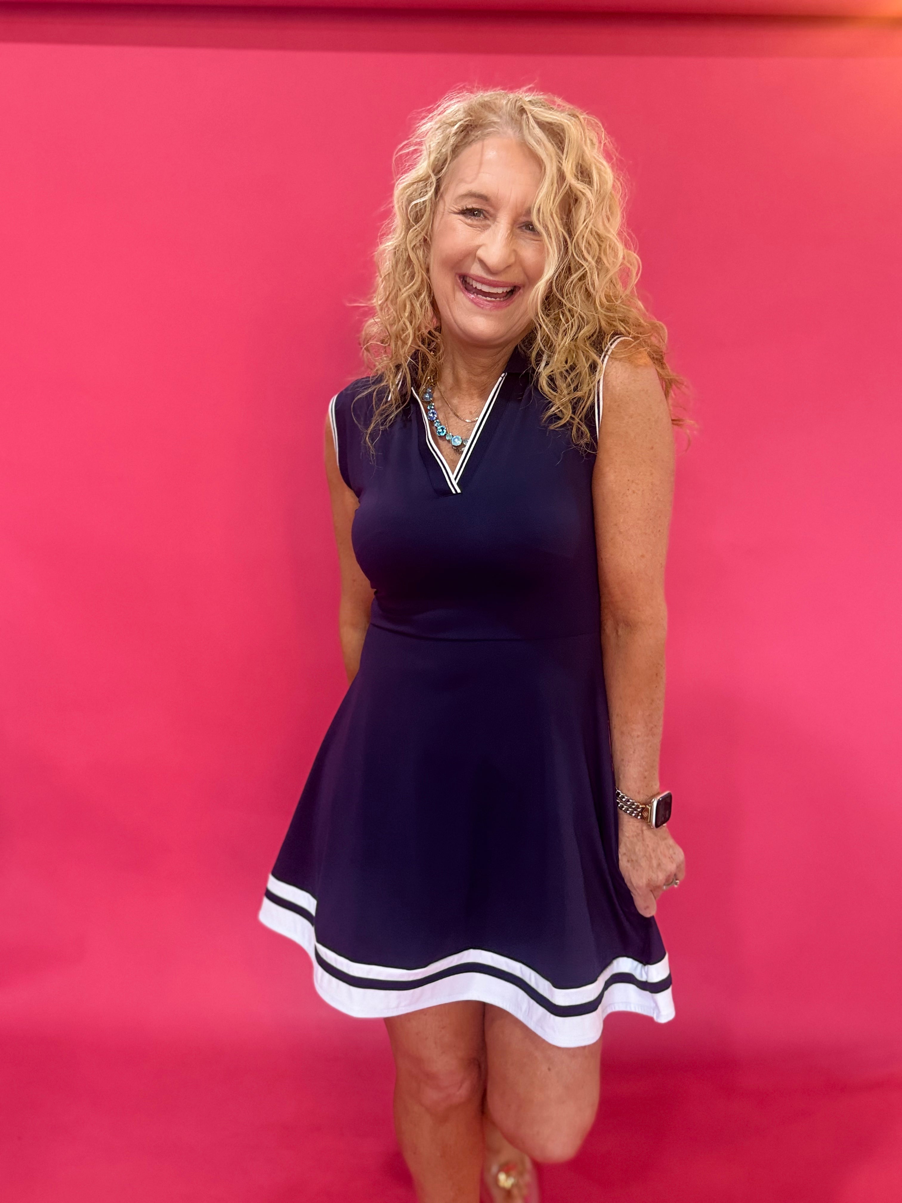 Love Match Collared Tennis Dress in Blue - Shabby 2 Chic Boutiques
