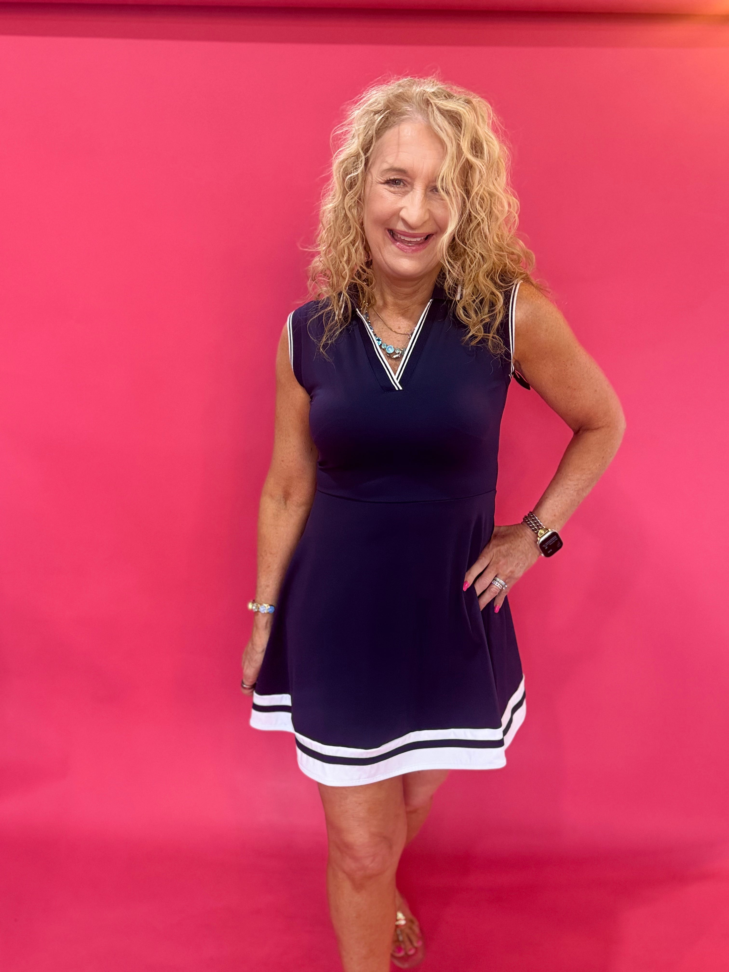 Love Match Collared Tennis Dress in Blue - Shabby 2 Chic Boutiques