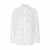 Love Notes Heart Print Button-Up Shirt