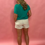 Lucky Loose Knit Sweater in Emerald