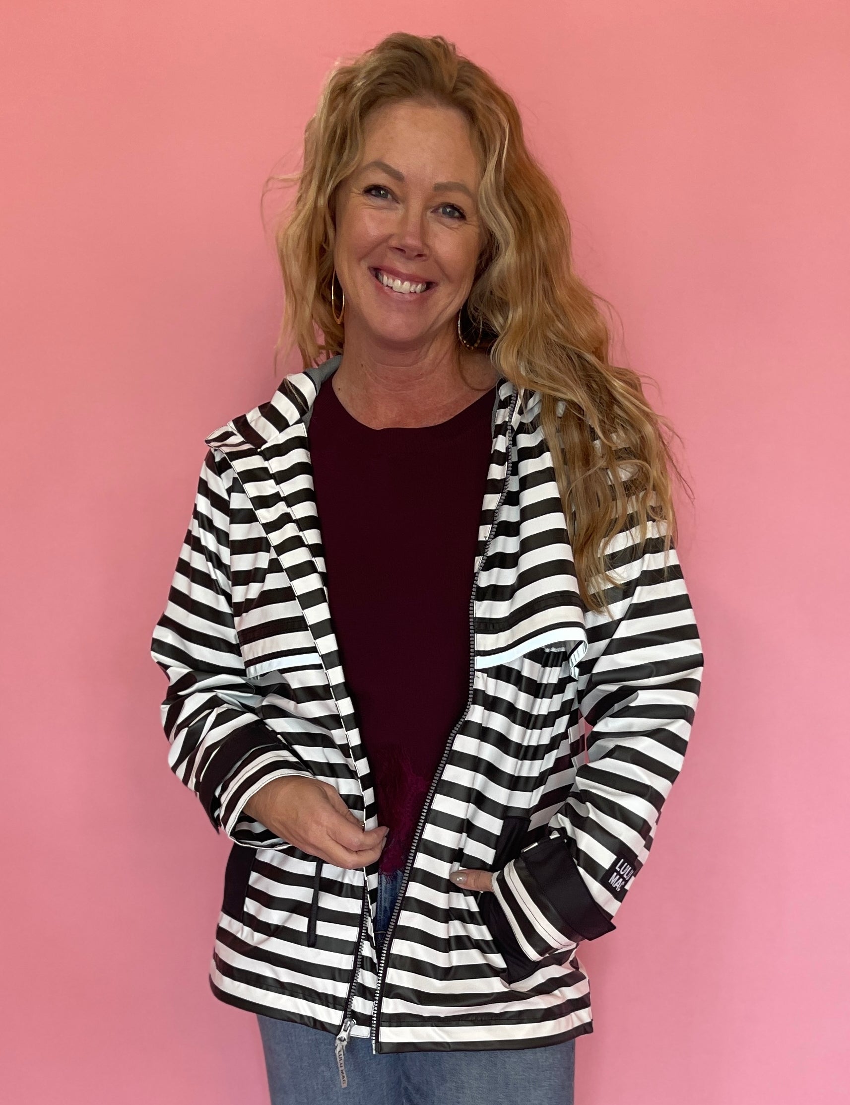 Lulu Mac Raincoat Darby Black/White