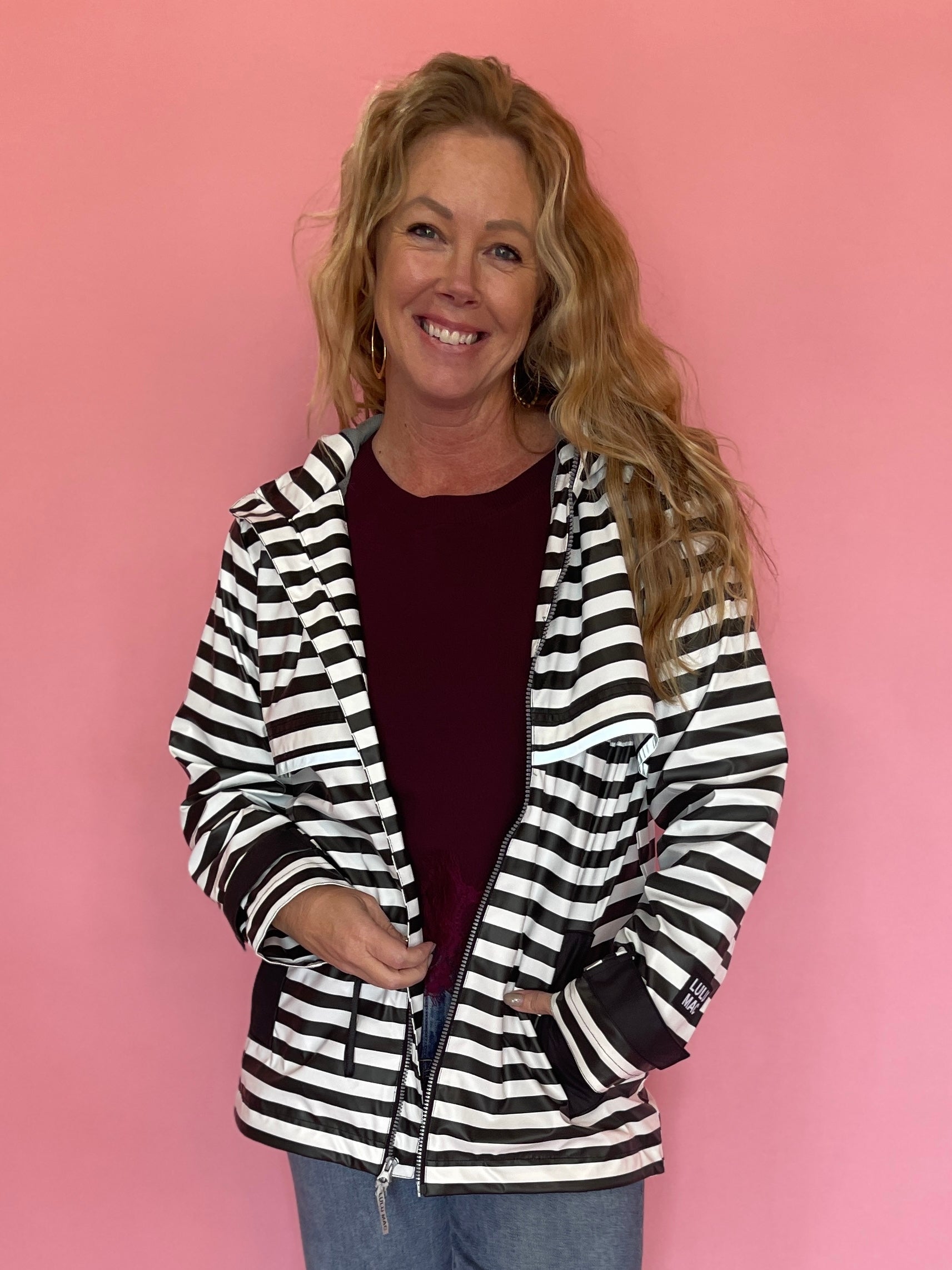 Lulu Mac Raincoat Darby Black/White