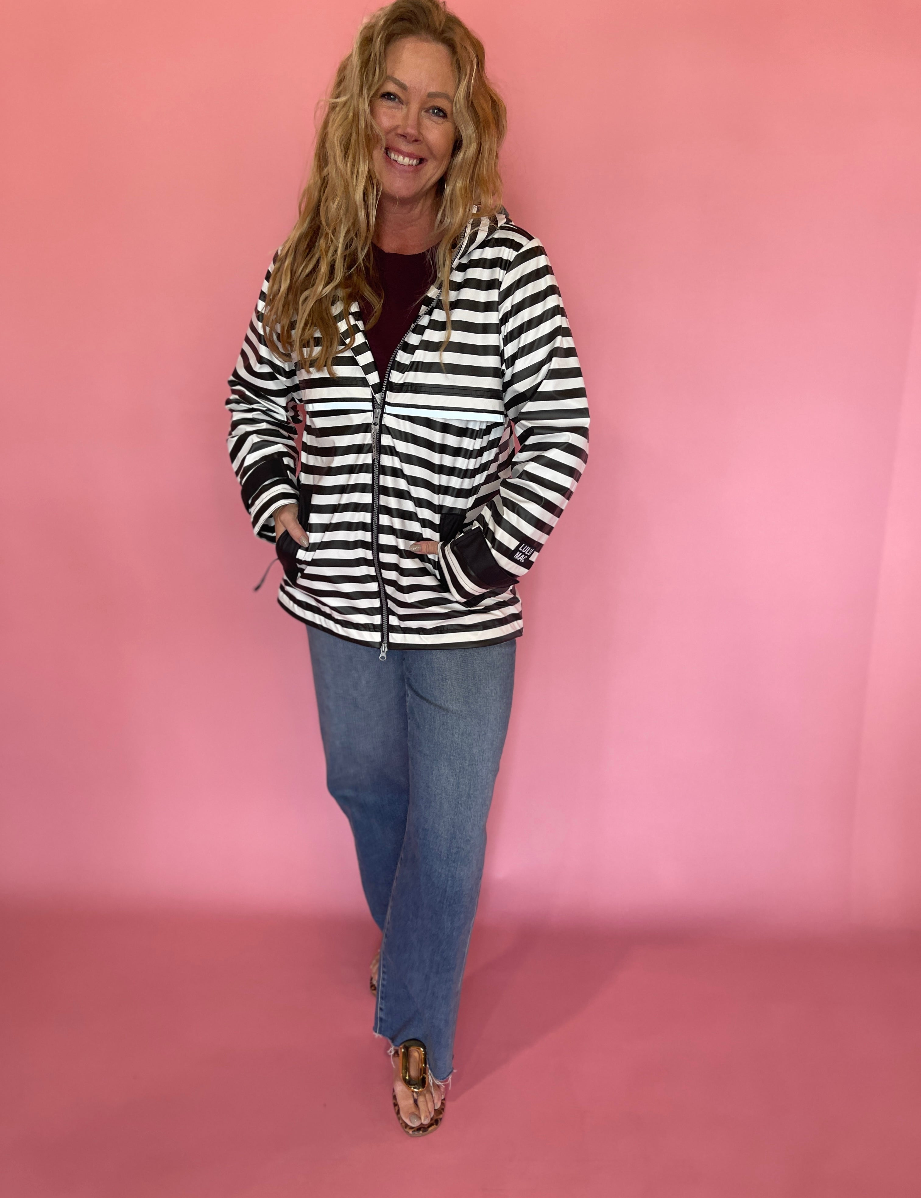 Lulu Mac Raincoat Darby Black/White