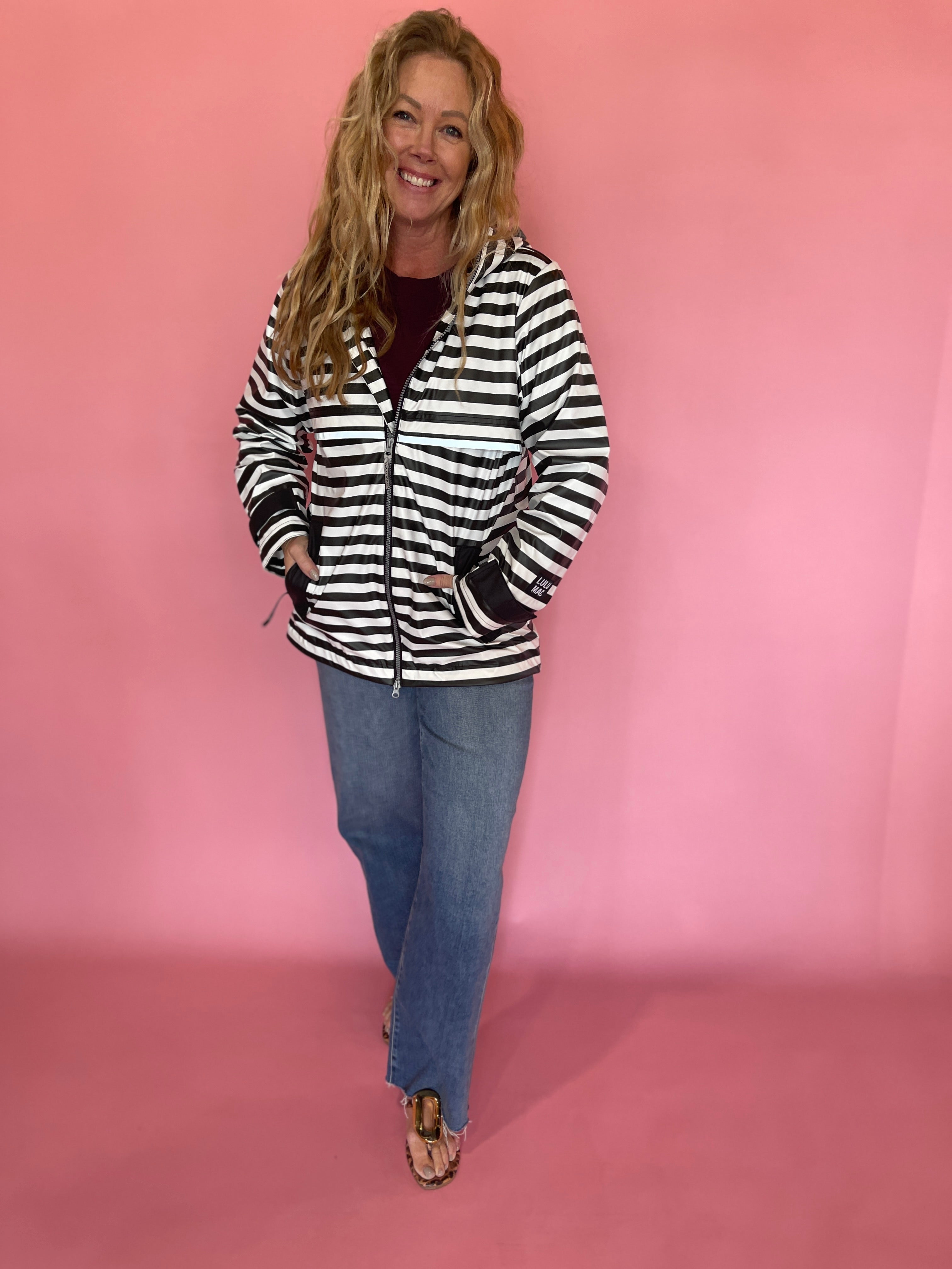 Lulu Mac Raincoat Darby Black/White