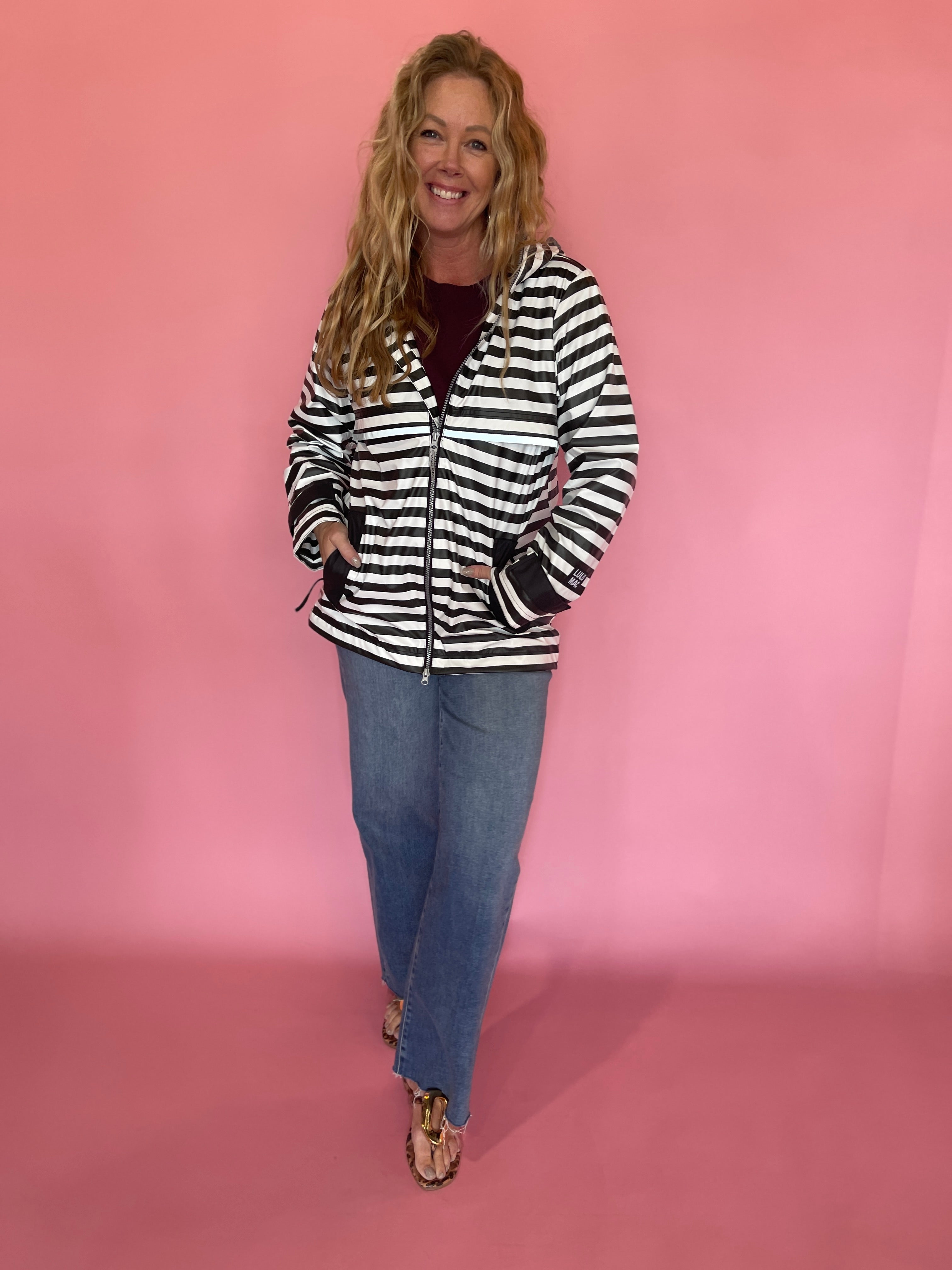 Lulu Mac Raincoat Darby Black/White