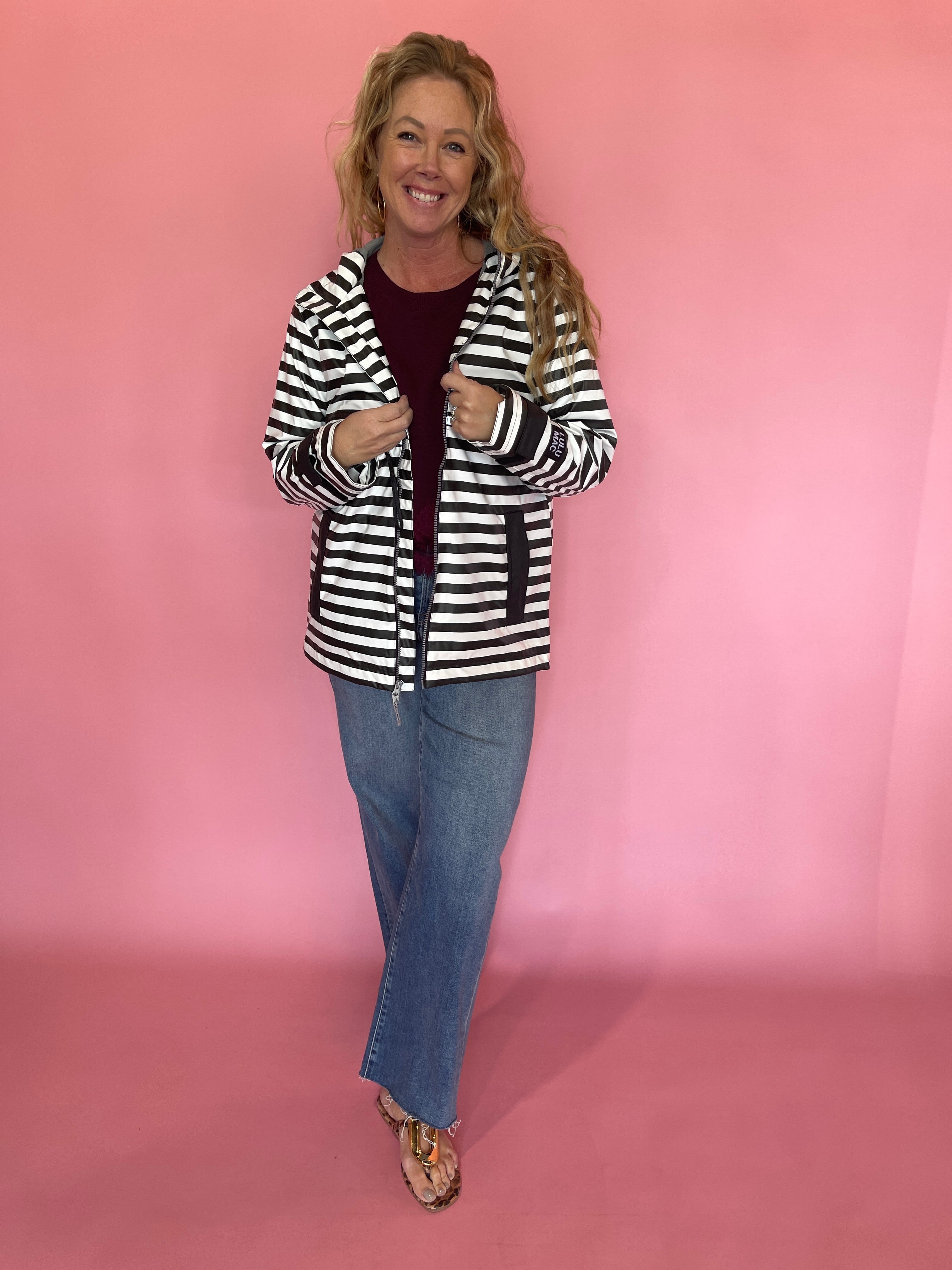 Lulu Mac Raincoat Darby Black/White
