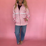 Lulu Mac Raincoat Darby Pink/White