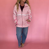 Lulu Mac Raincoat Darby Pink/White