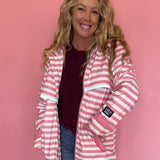 Lulu Mac Raincoat Darby Pink/White