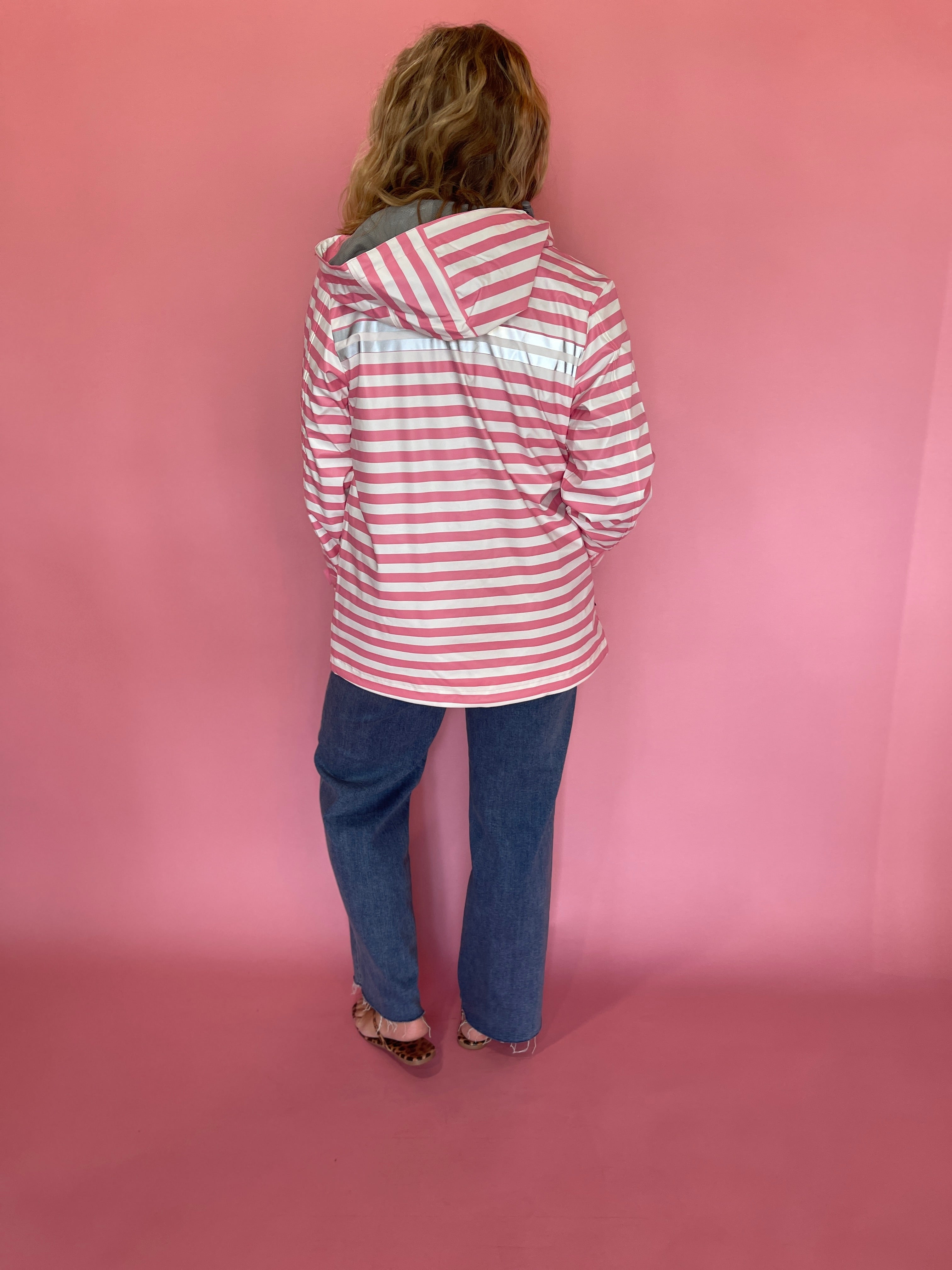 Lulu Mac Raincoat Darby Pink/White