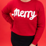 MERRY & Bright Holiday Sweater in Red