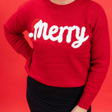 MERRY & Bright Holiday Sweater in Red