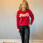 MERRY & Bright Holiday Sweater in Red