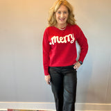 MERRY & Bright Holiday Sweater in Red