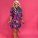 Magenta Moment Floral Dress