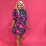 Magenta Moment Floral Dress