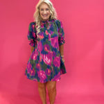 Magenta Moment Floral Dress