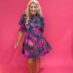 Magenta Moment Floral Dress