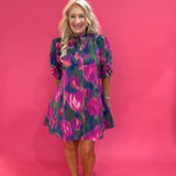 Magenta Moment Floral Dress