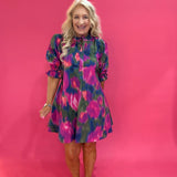 Magenta Moment Floral Dress