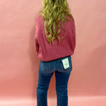Make You Mine Mock Neck Sweater in Pink