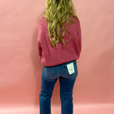 Make You Mine Mock Neck Sweater in Pink