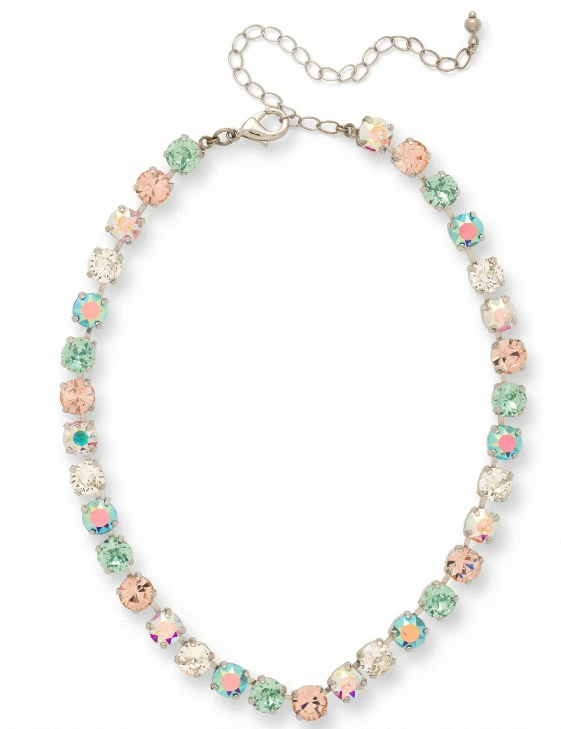Sorrelli Matilda choker necklace with pastel iridescent round-cut crystals – Shabby 2 Chic Boutiques