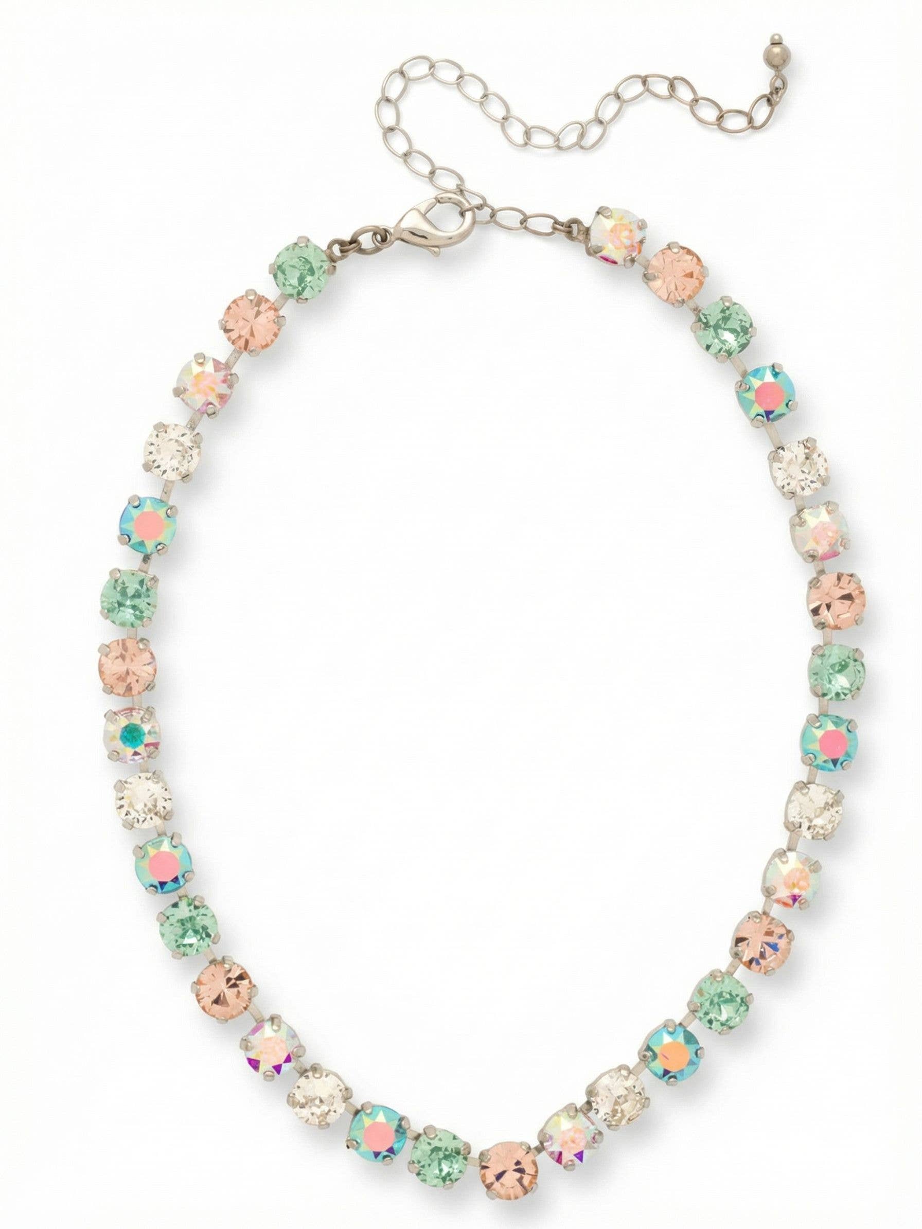 Sorrelli Matilda choker necklace with pastel iridescent round-cut crystals – Shabby 2 Chic Boutiques