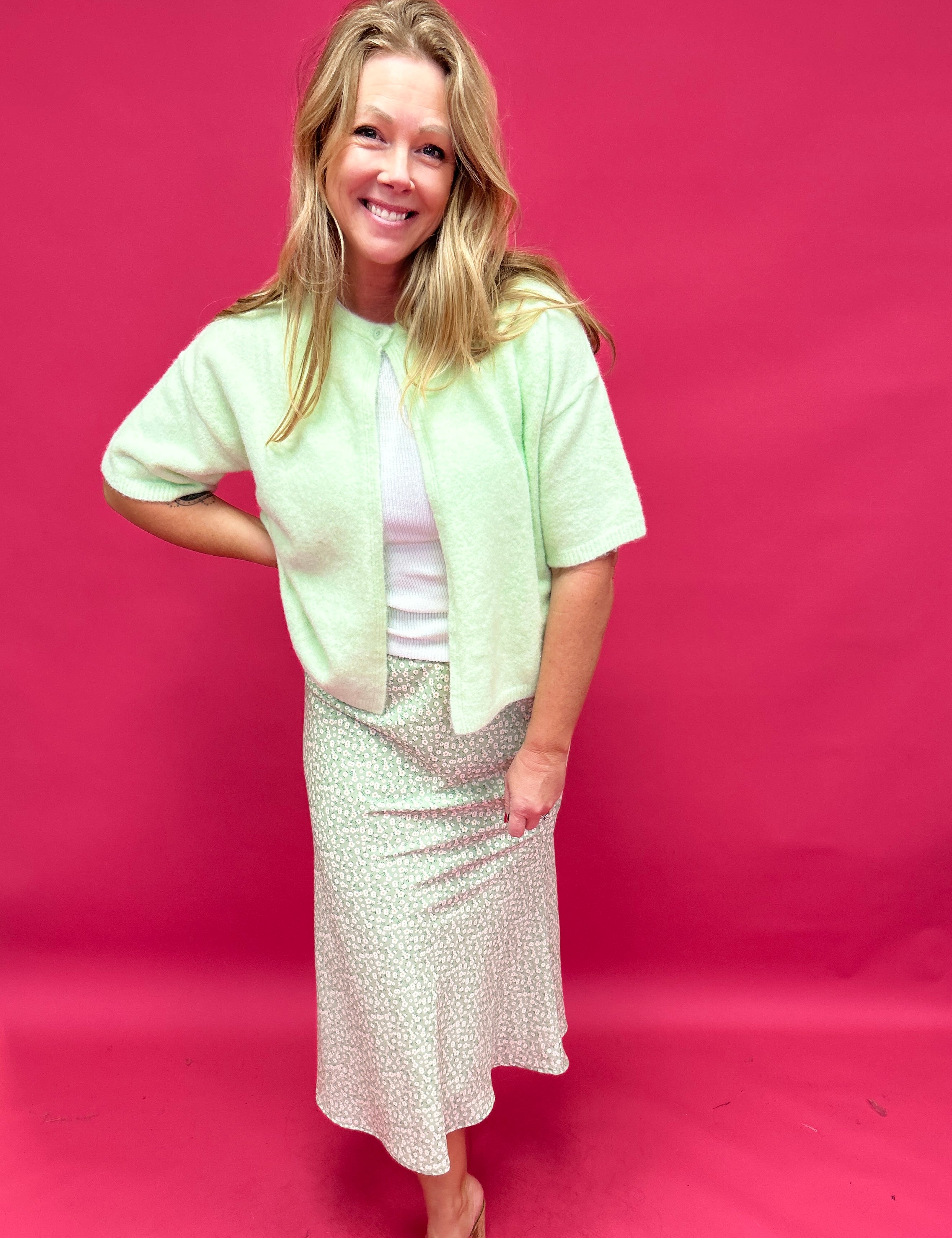 Meadow Muse Ditsy Floral Midi Skirt - Shabby 2 Chic Boutiques