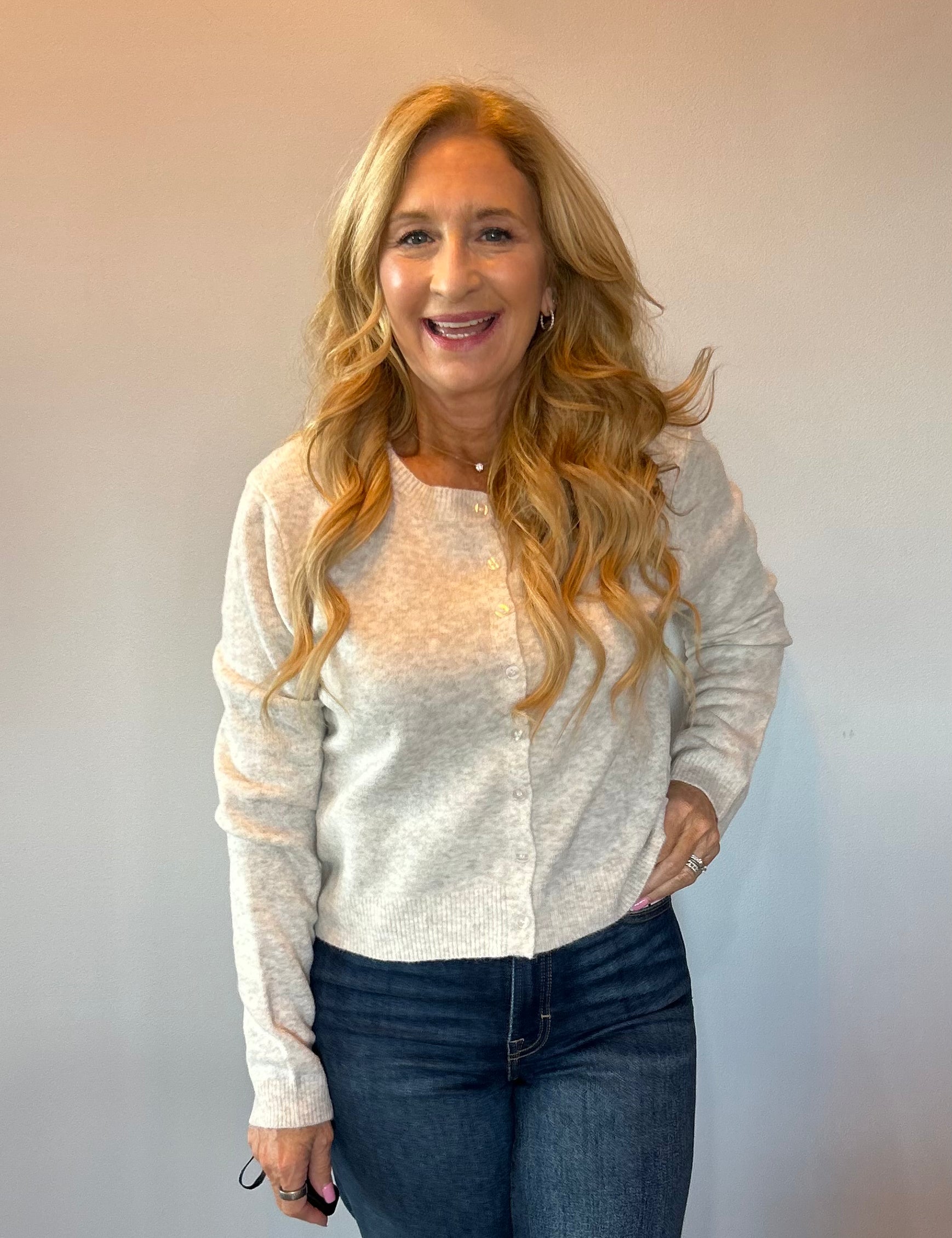 Medina Cardigan in Light Taupe