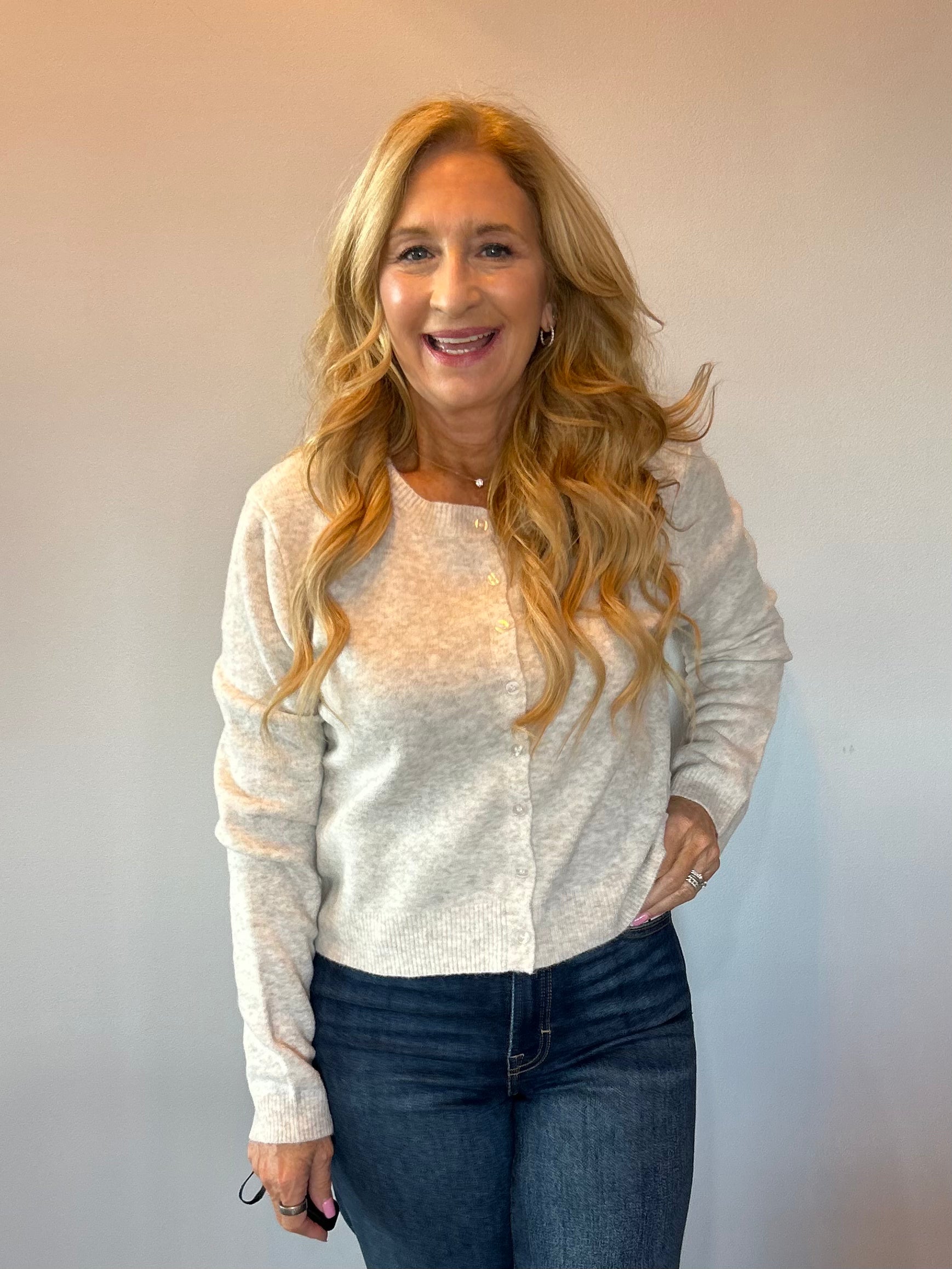 Medina Cardigan in Light Taupe