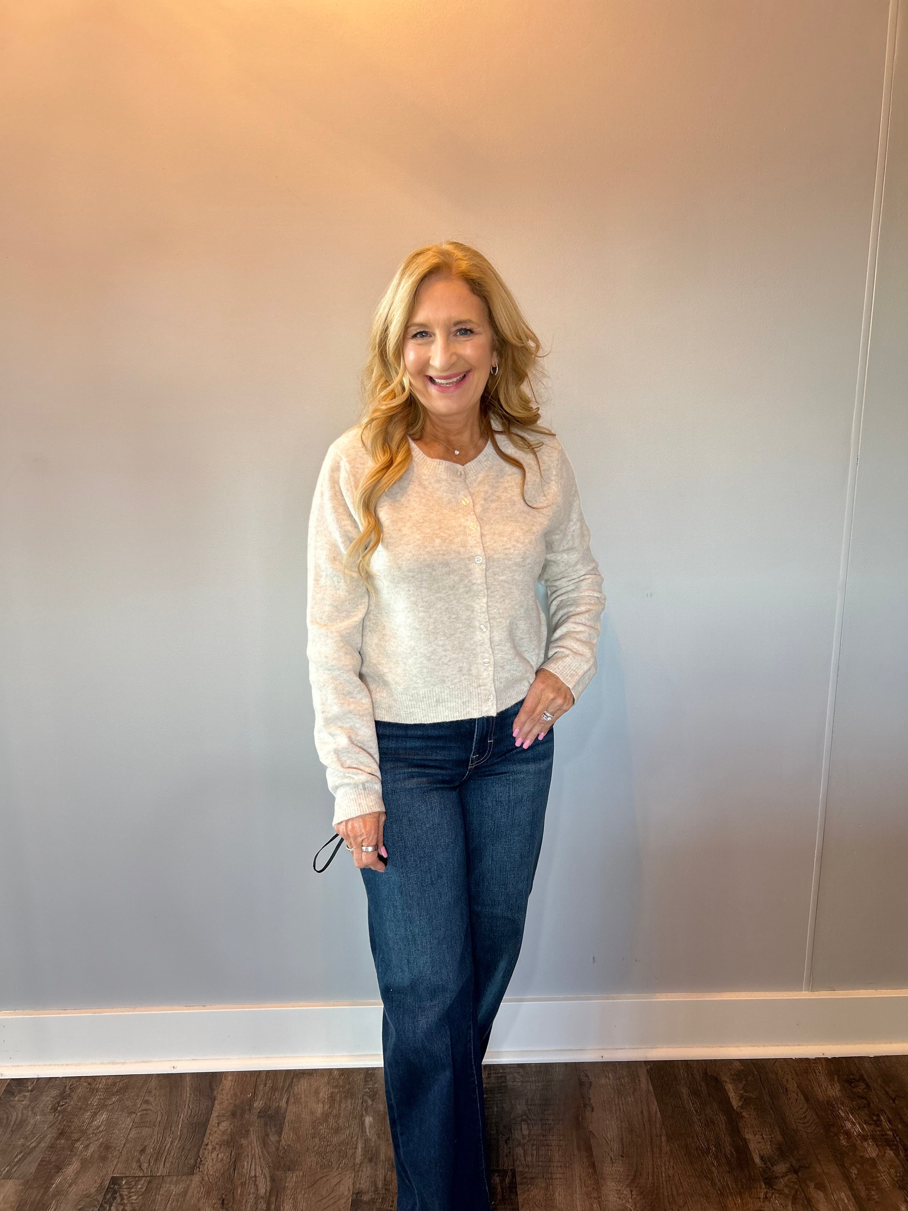 Medina Cardigan in Light Taupe