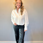 Meg HR Faux Leather Wide Leg in Black