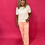 Meg High Rise Fab Ab Wide Leg in Sherbet - Shabby 2 Chic Boutiques