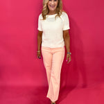 Meg High Rise Fab Ab Wide Leg in Sherbet - Shabby 2 Chic Boutiques
