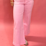 Meg High Rise Wide Leg in French Pink