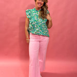 Meg High Rise Wide Leg in French Pink
