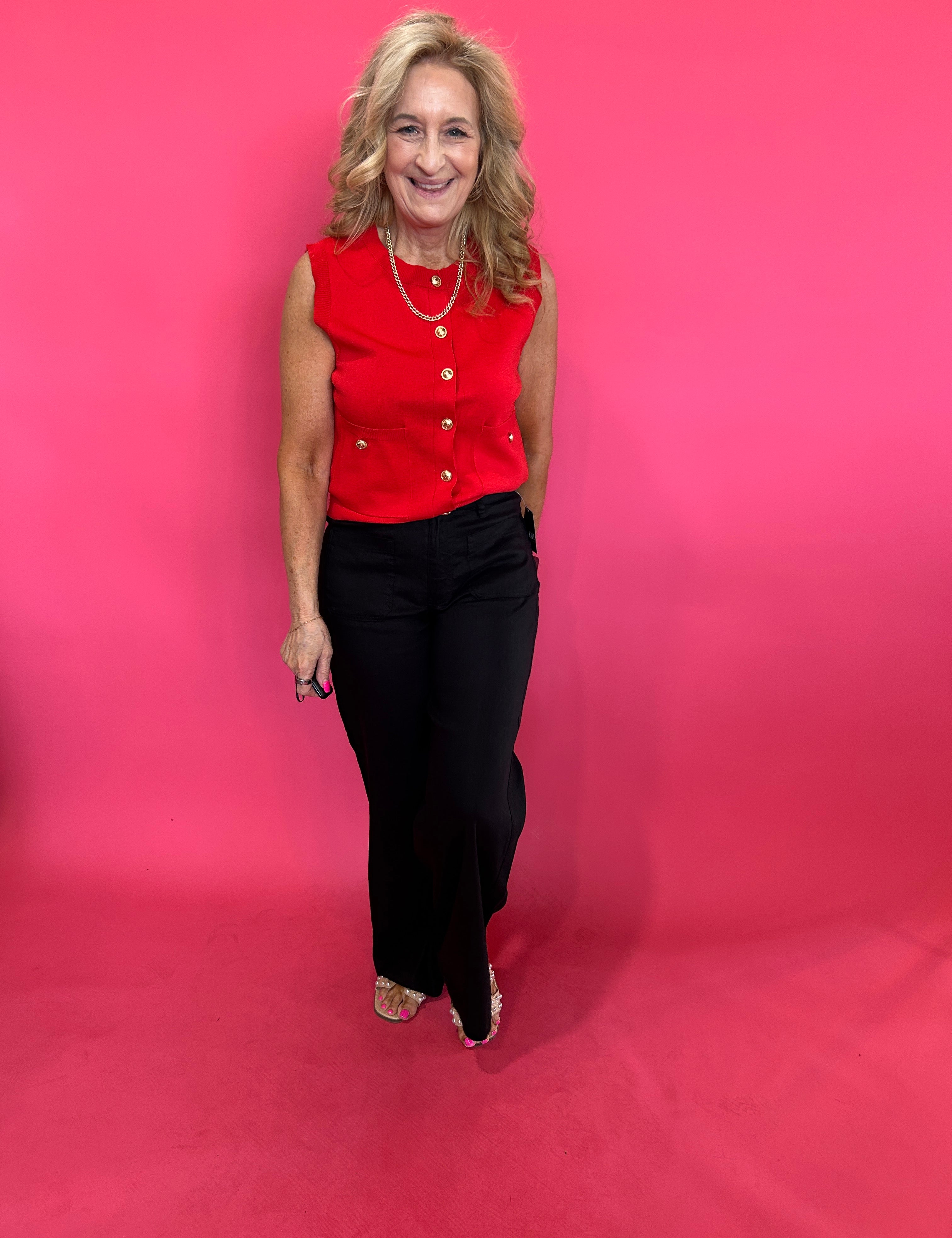 Meg Linen Wide Leg in Black - Shabby 2 Chic Boutiques