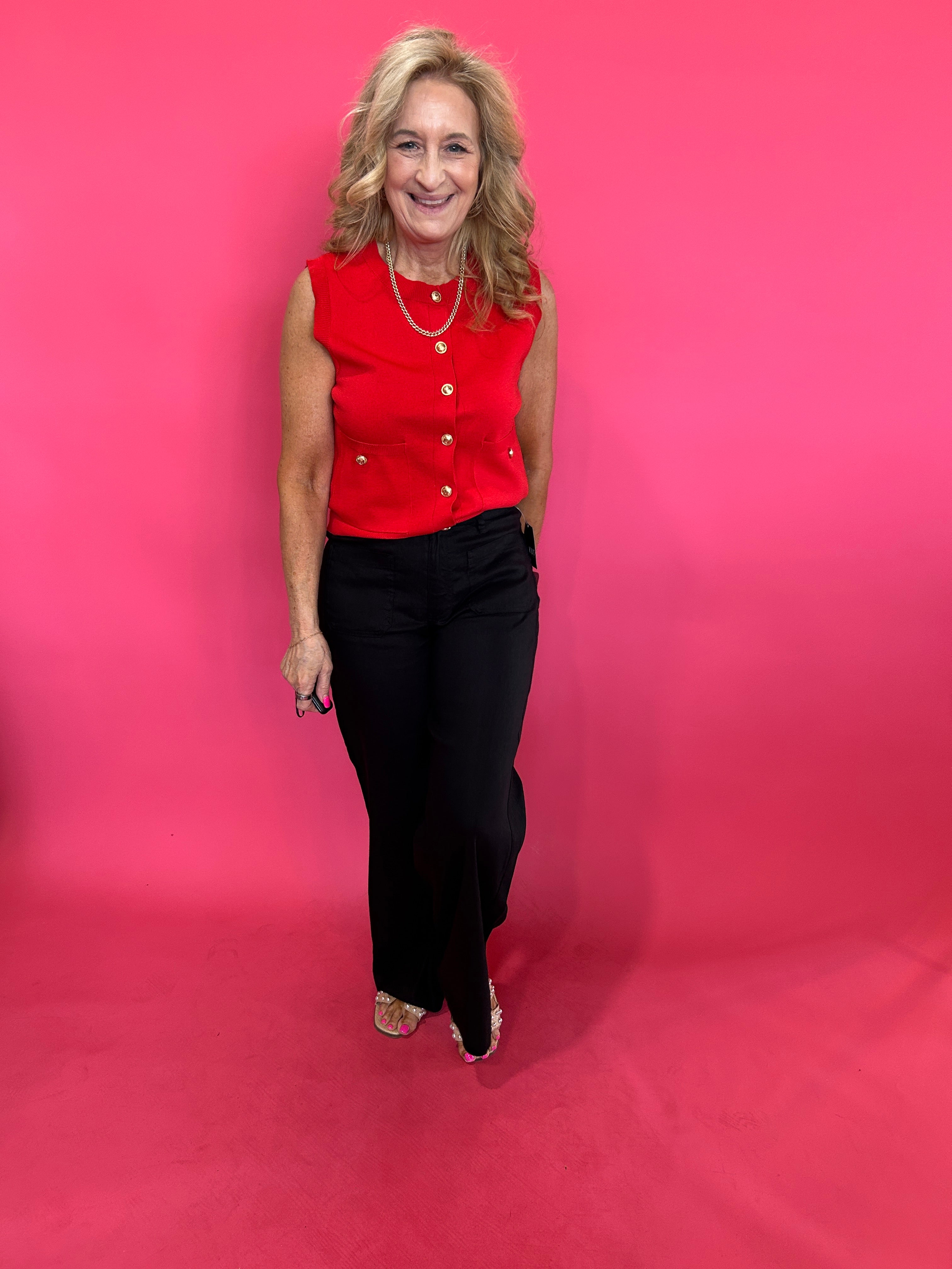 Meg Linen Wide Leg in Black - Shabby 2 Chic Boutiques