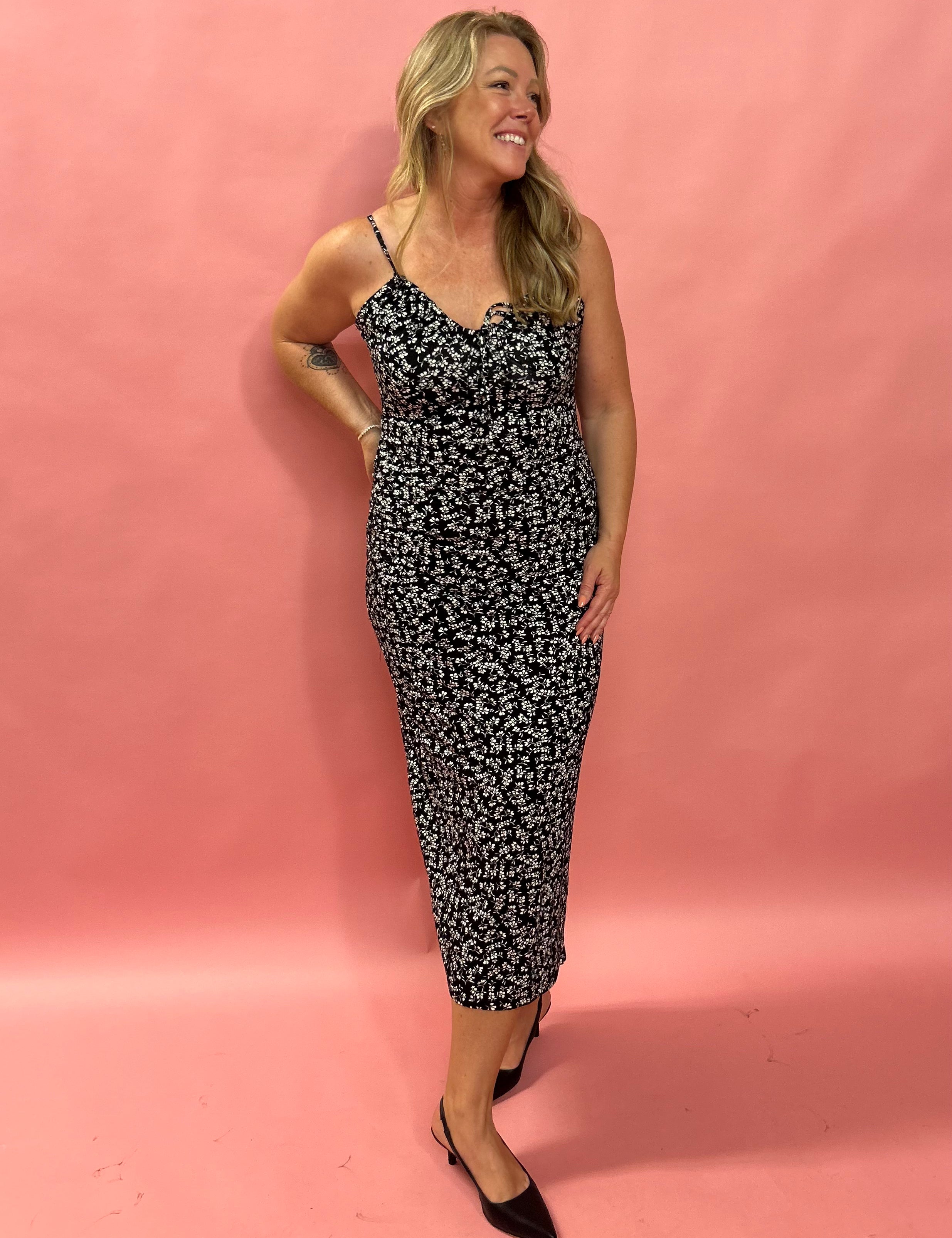 Melinda Gia Ditsy Midi Dress