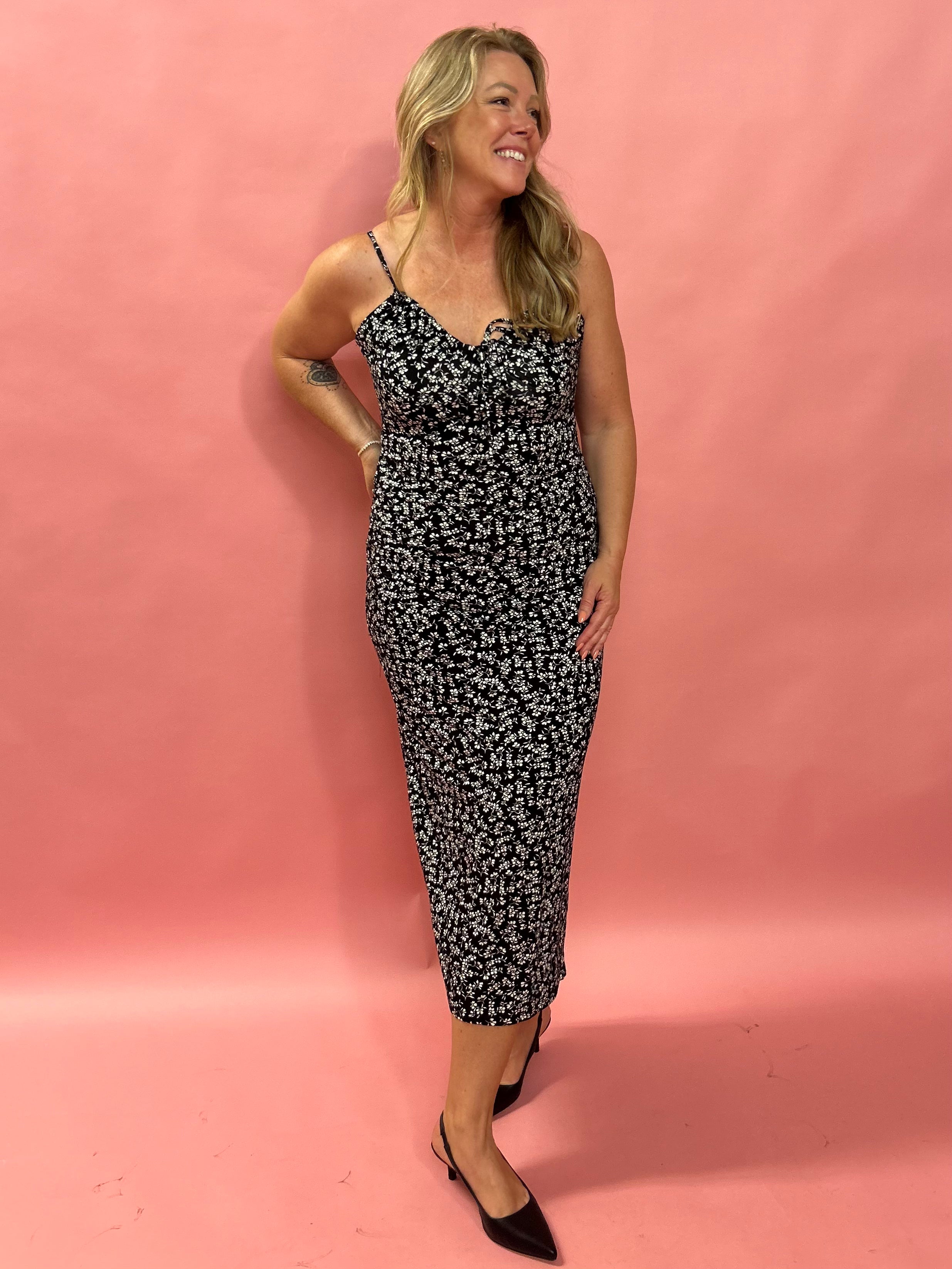 Melinda Gia Ditsy Midi Dress