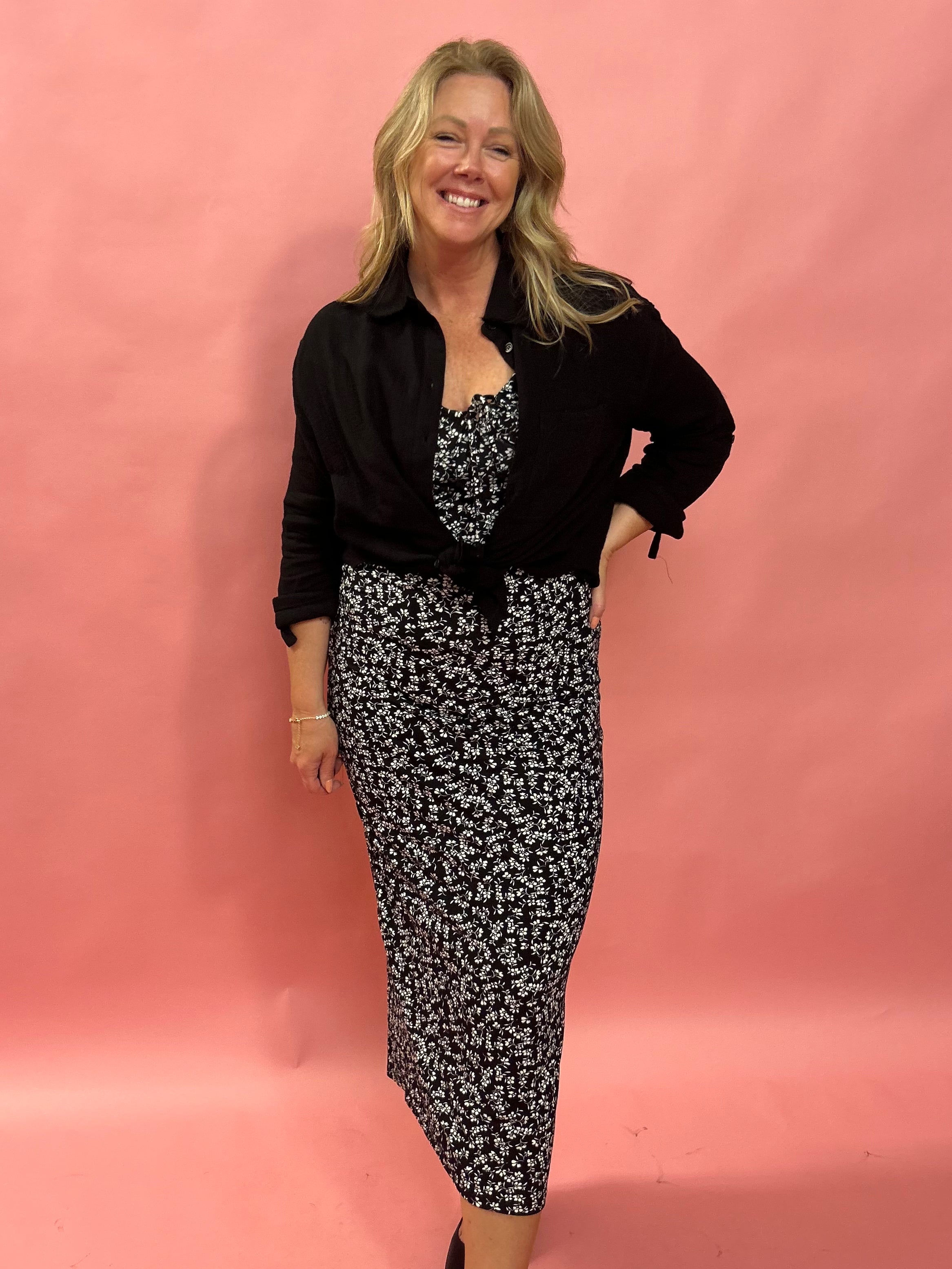 Melinda Gia Ditsy Midi Dress