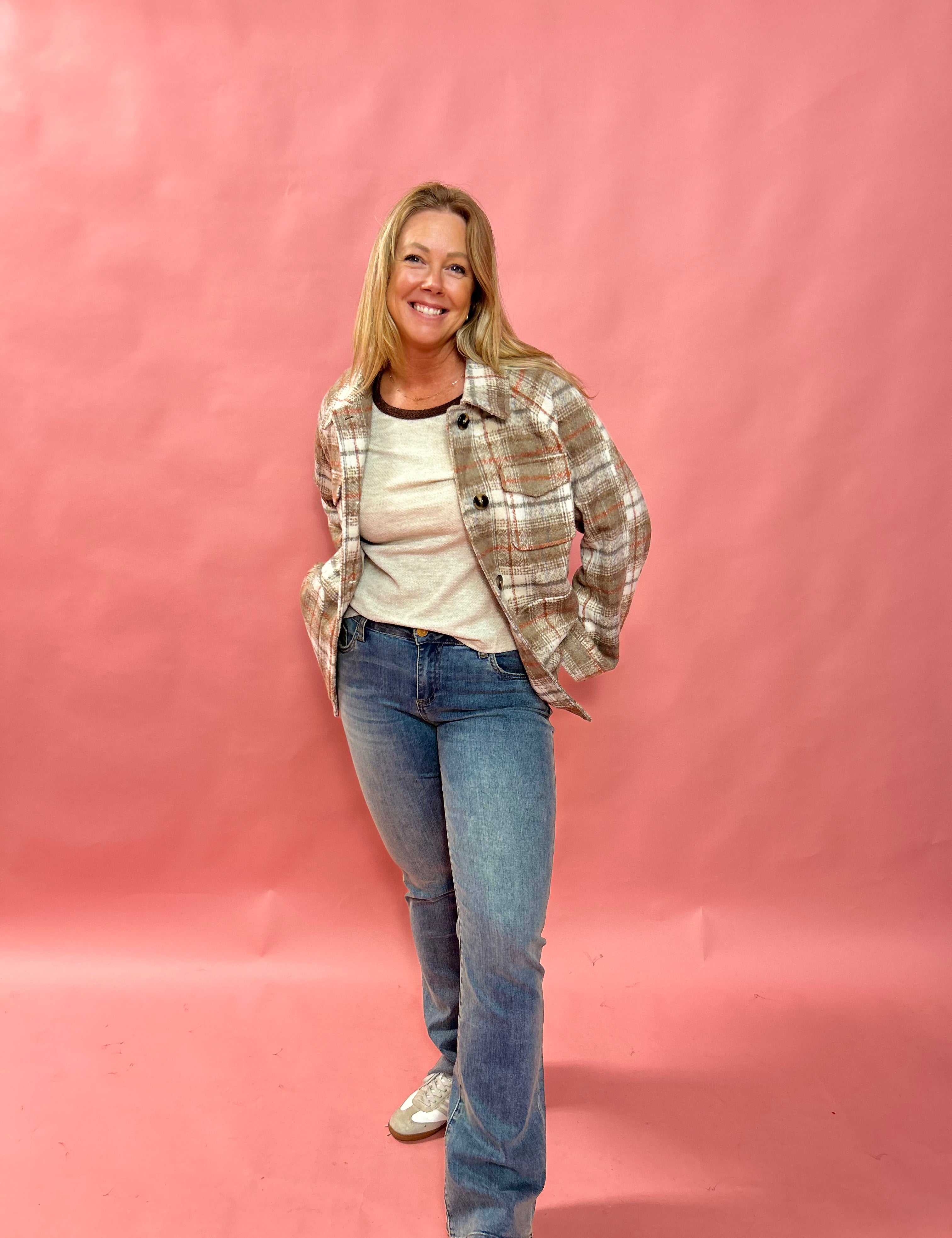 Mendocino Plaid Soft Knit Jacket